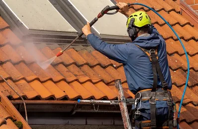 Démoussage et hydrofuge de toiture à Réotier